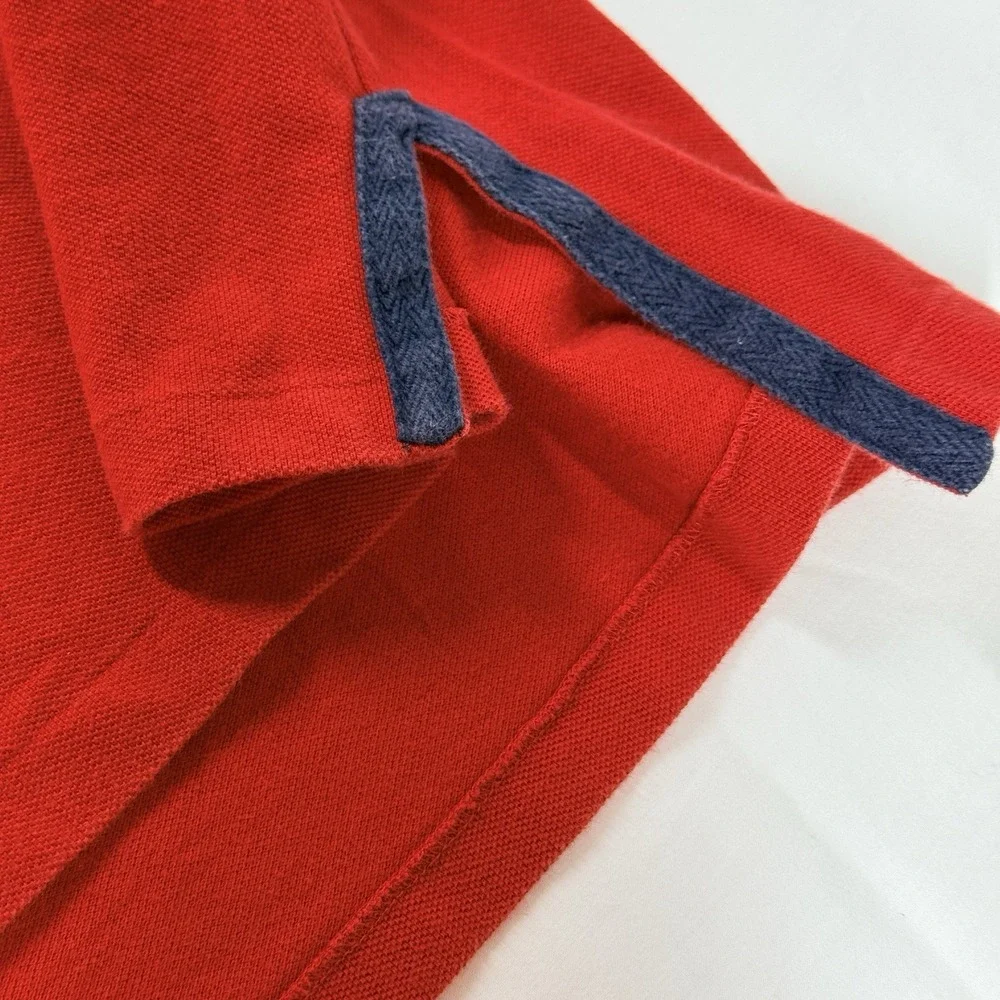 Vintage Polo Ralph Lauren Big Pony Rugby Polo‎ Shirt 2XLT Red Blue Crest Tall